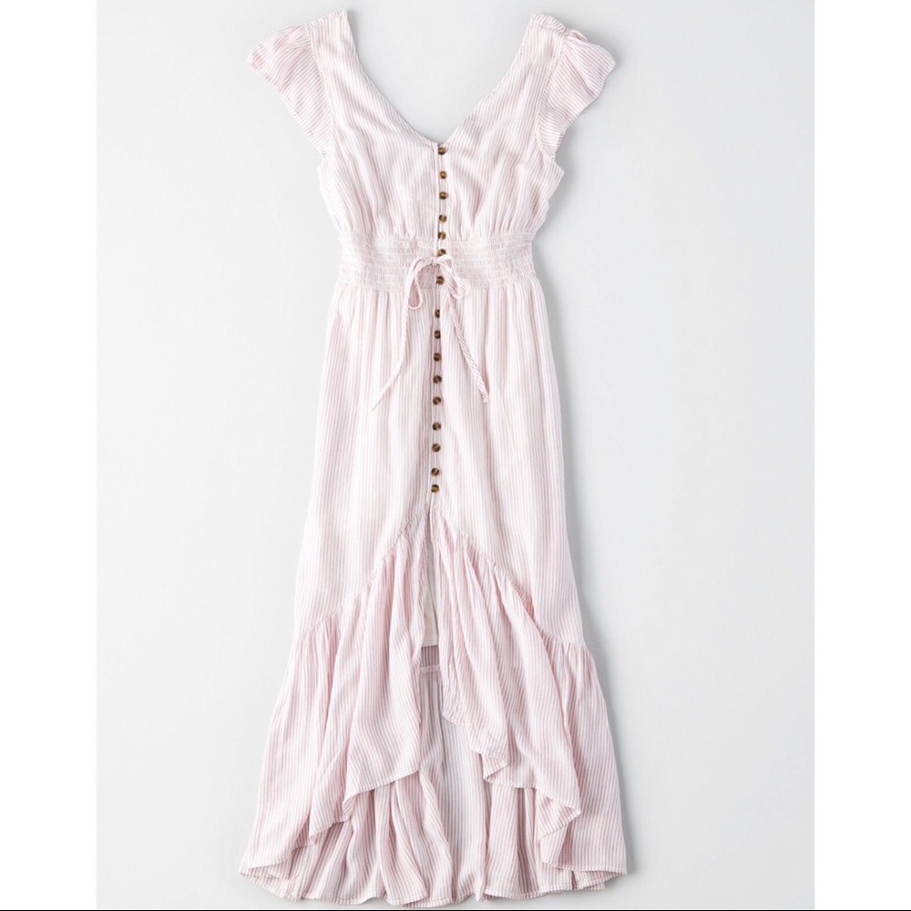 AE Hi-Low Striped Maxi Dress